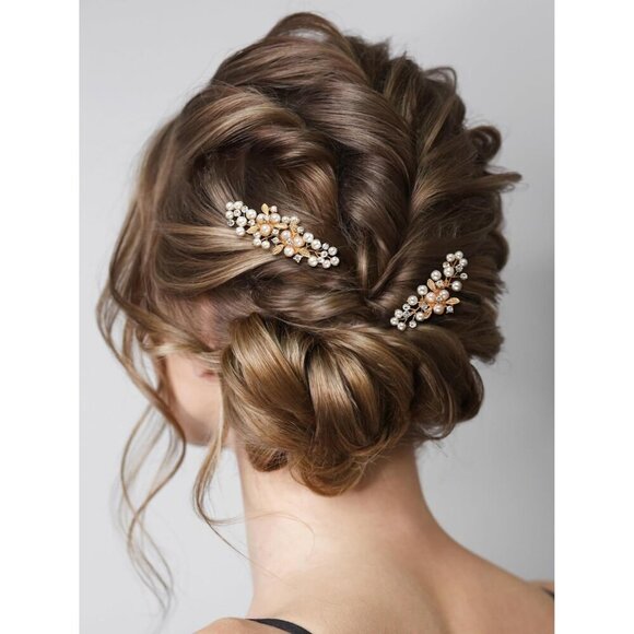 Wedding Hair Comb Pearl Rhinestone Bridal Accessories for Brides and Bridesmaids main image 4